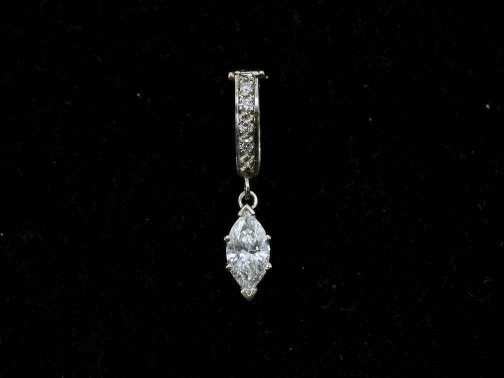 14k YG Diamond Pendant, 1.1 Carat