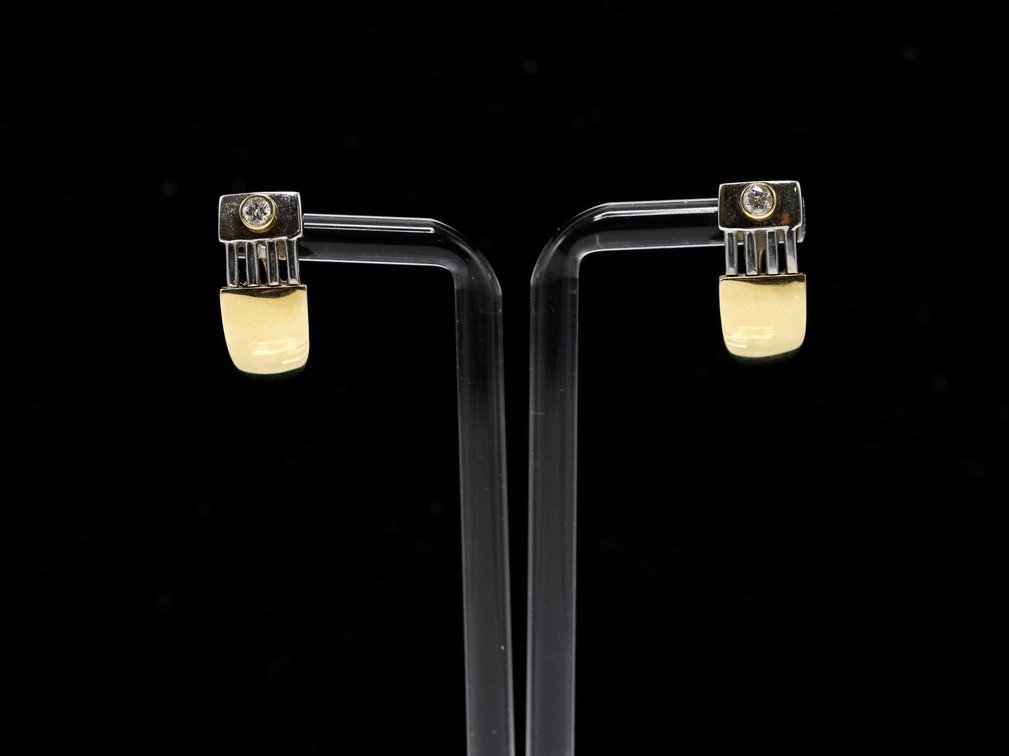 14k YG Diamond Earrings
