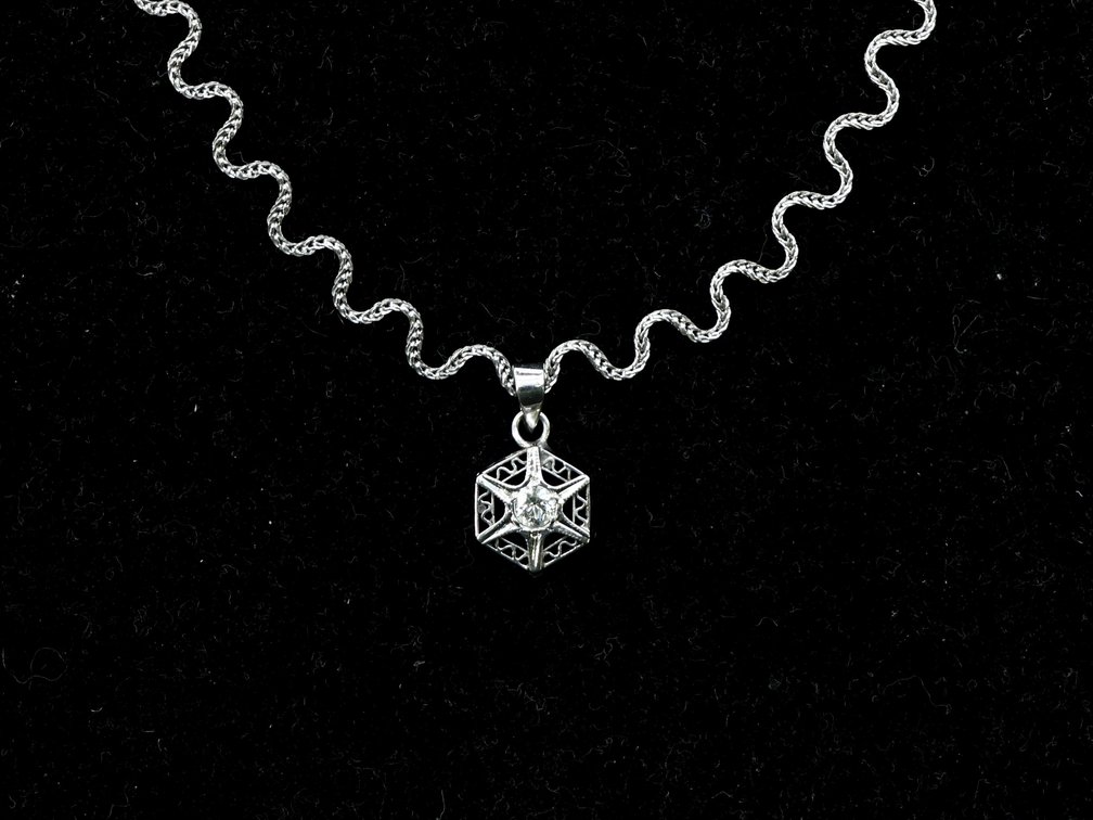 14k WG Diamond Necklace