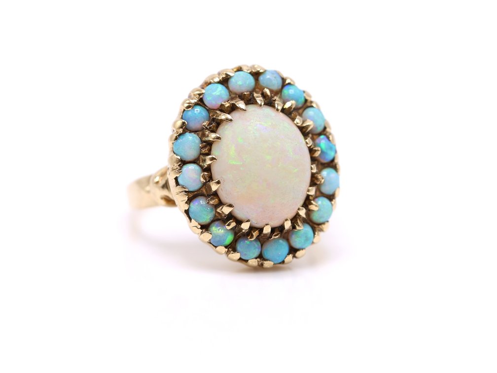 14k YG Opal Ring