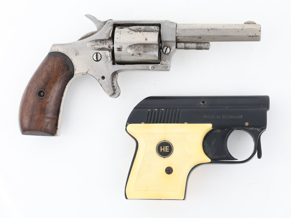 Antique Revolver And Blank/Flare Pistol