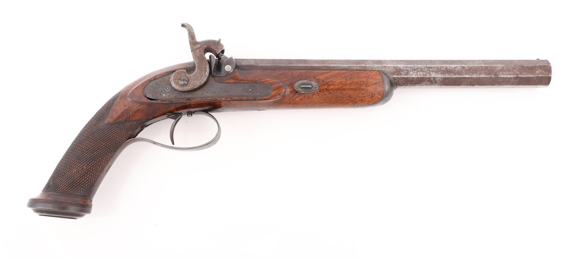 Antique English Moore & Harris Percussion Pistol