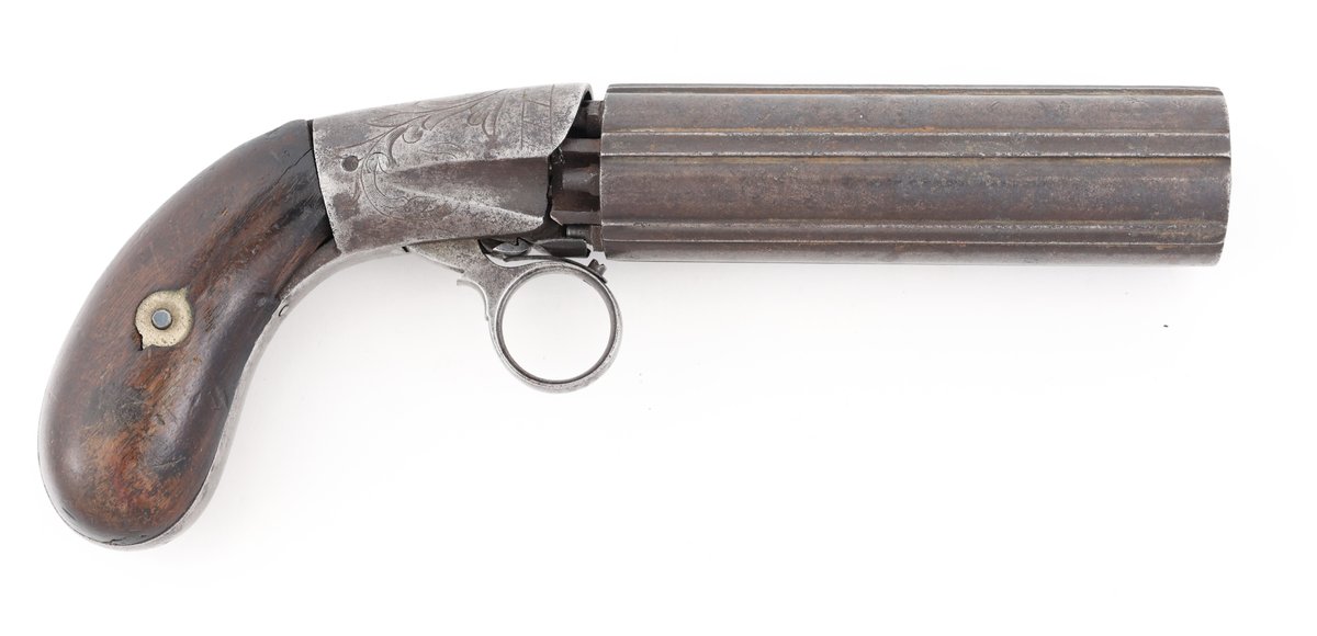 Antique Blunt & Syms Ring Trigger Percussion Pepperbox