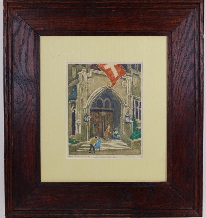 Engraving, signed