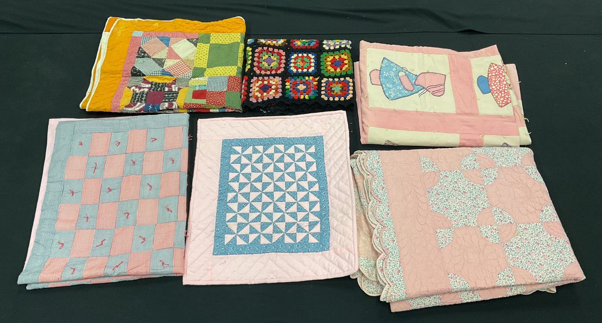 Vintage Quilts & Knitted Blanket