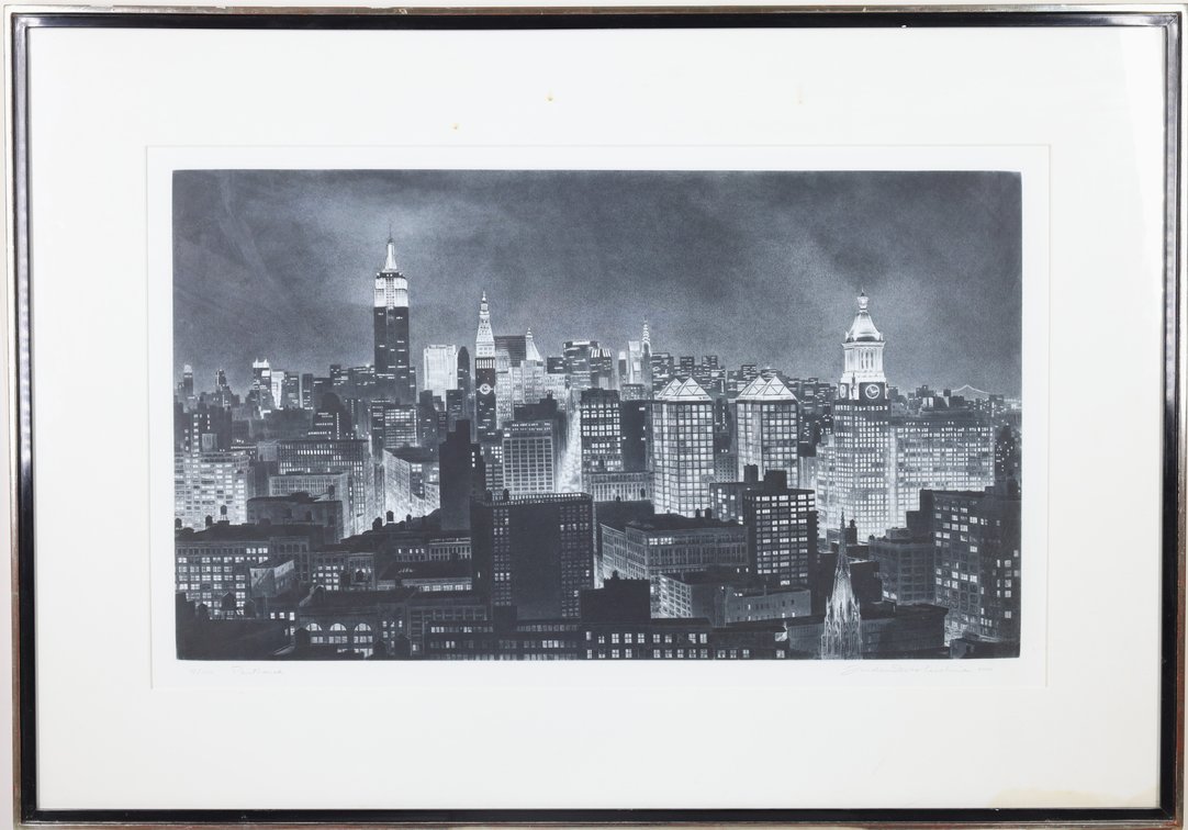 Mezzotint, signed