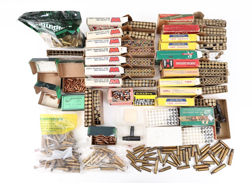 Assorted Brass, Bullets, and More For Reloading