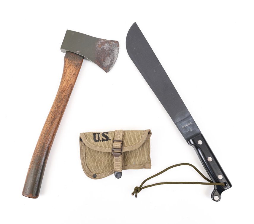 US WWII Camp Hatchet/Axe And Machete