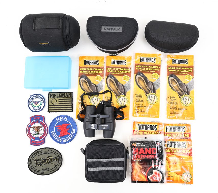 Binoculars and Assorted Sporting Goods