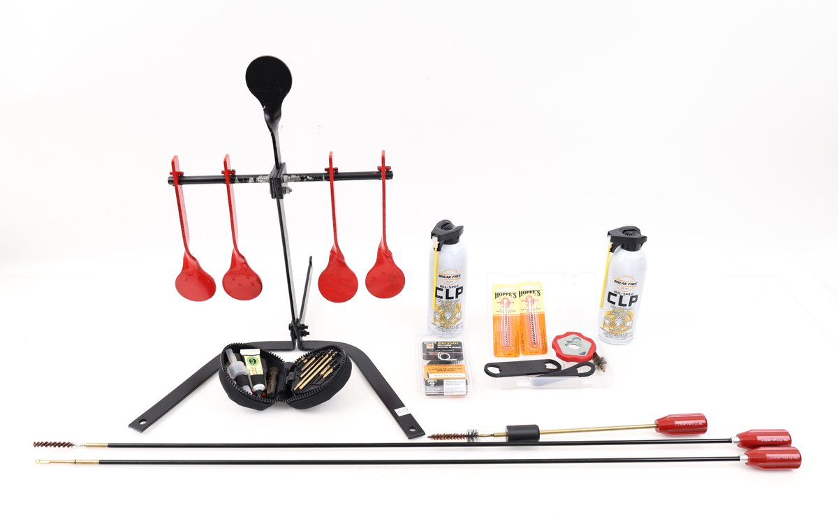 Small Bore Steel Target And Cleaning Supplies