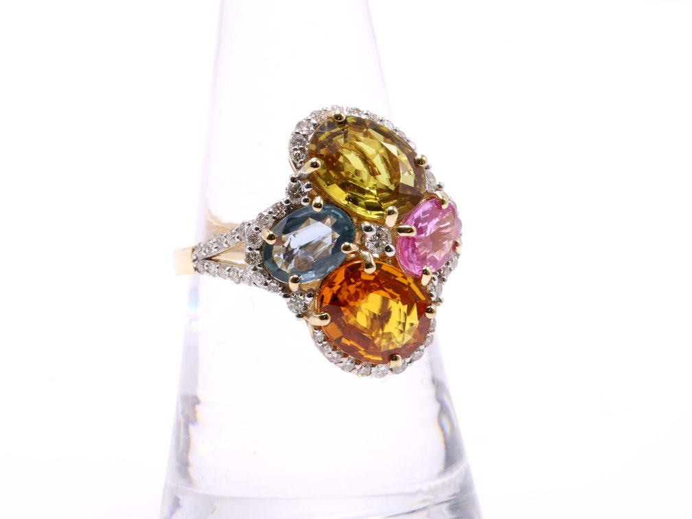 14K YG Sapphire Ring