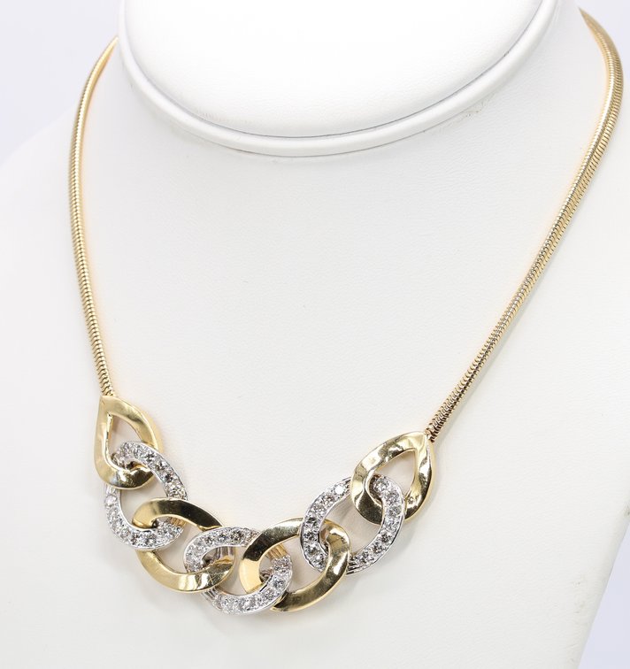 14k YG Diamond Necklace