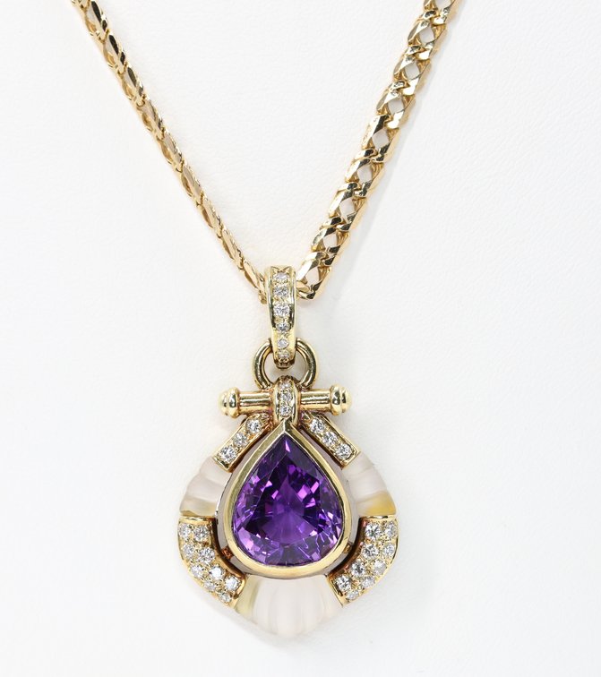 14k YG Amethyst Necklace
