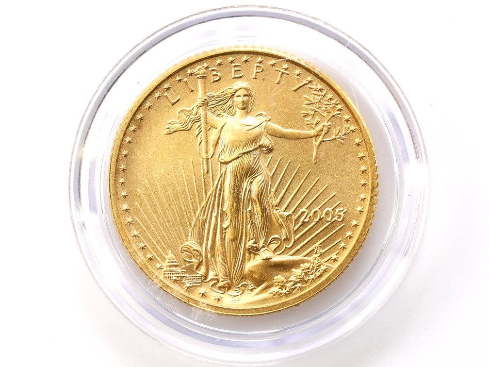 2005 American Gold Eagle $5 Gold Coin, 1/10 oz