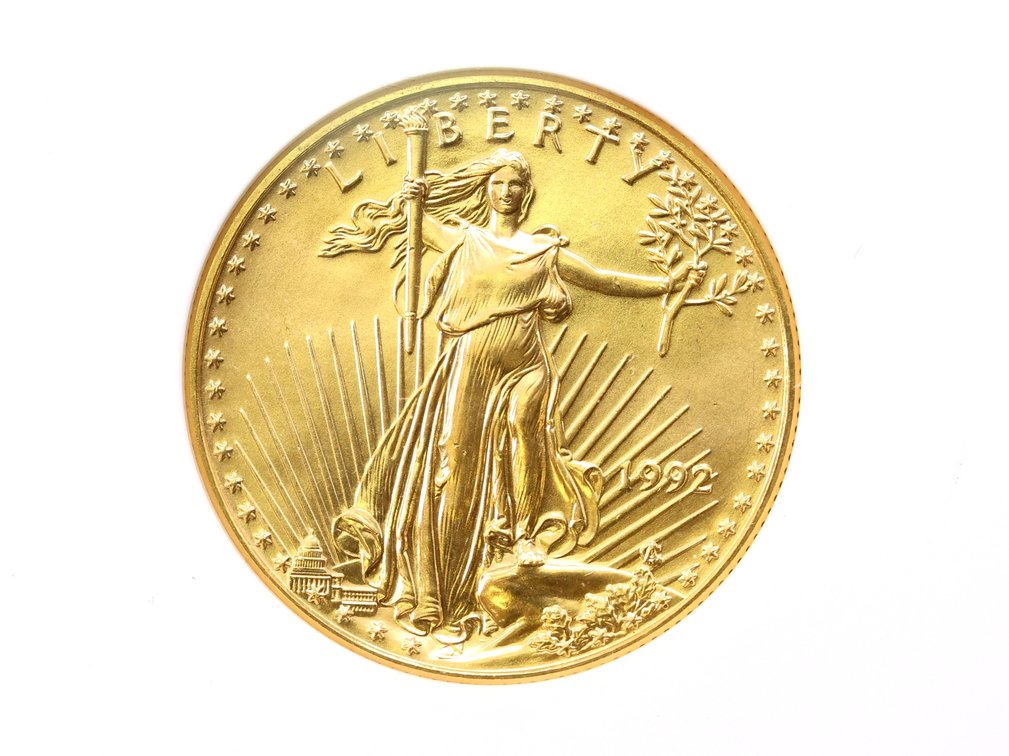 1992 American Gold Eagle $25 Gold Coin, NGC MS69