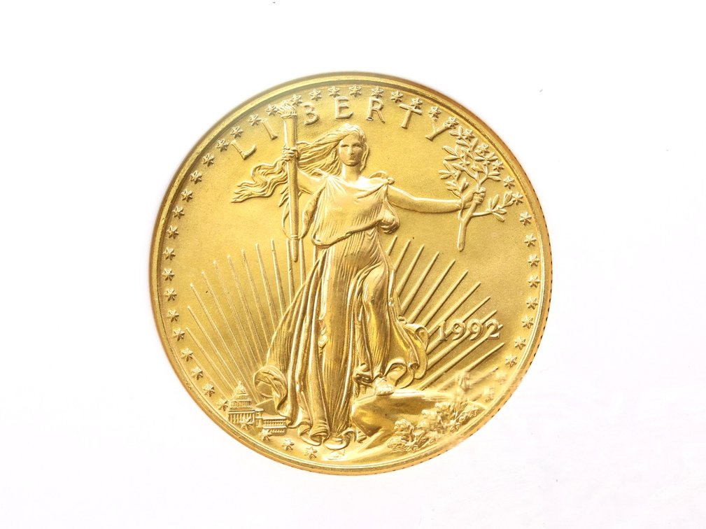 1992 American Gold Eagle $25 Gold Coin, NGC MS69