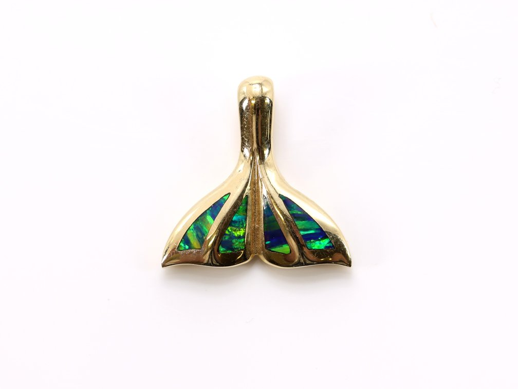 14k YG Black Opal Pendant