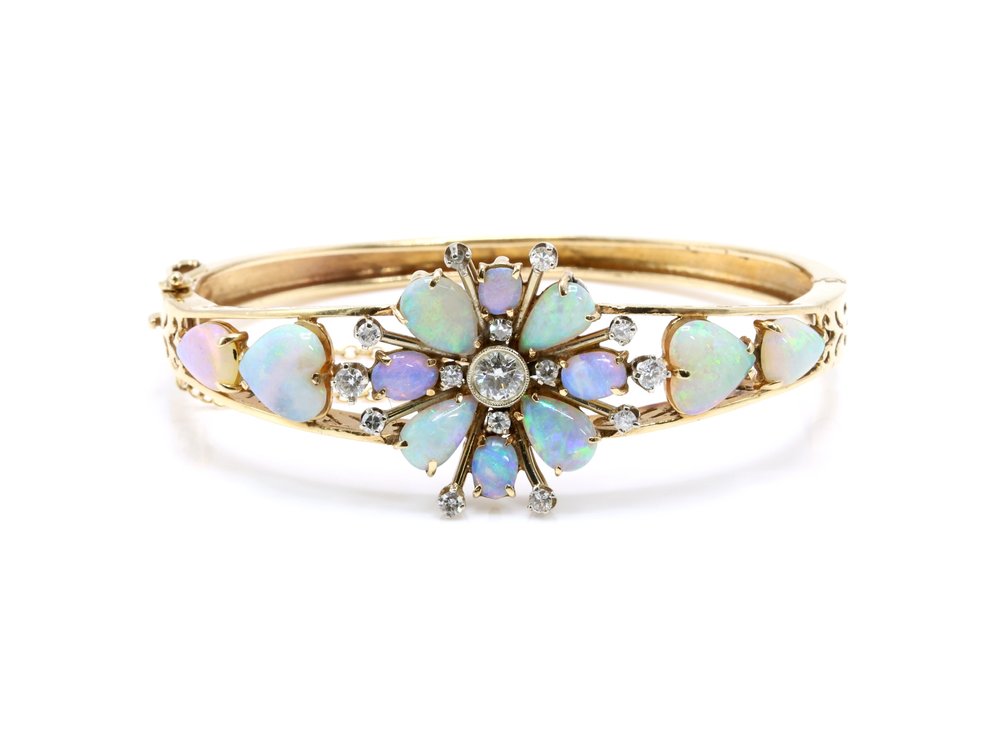14k Opal Diamond Bracelet
