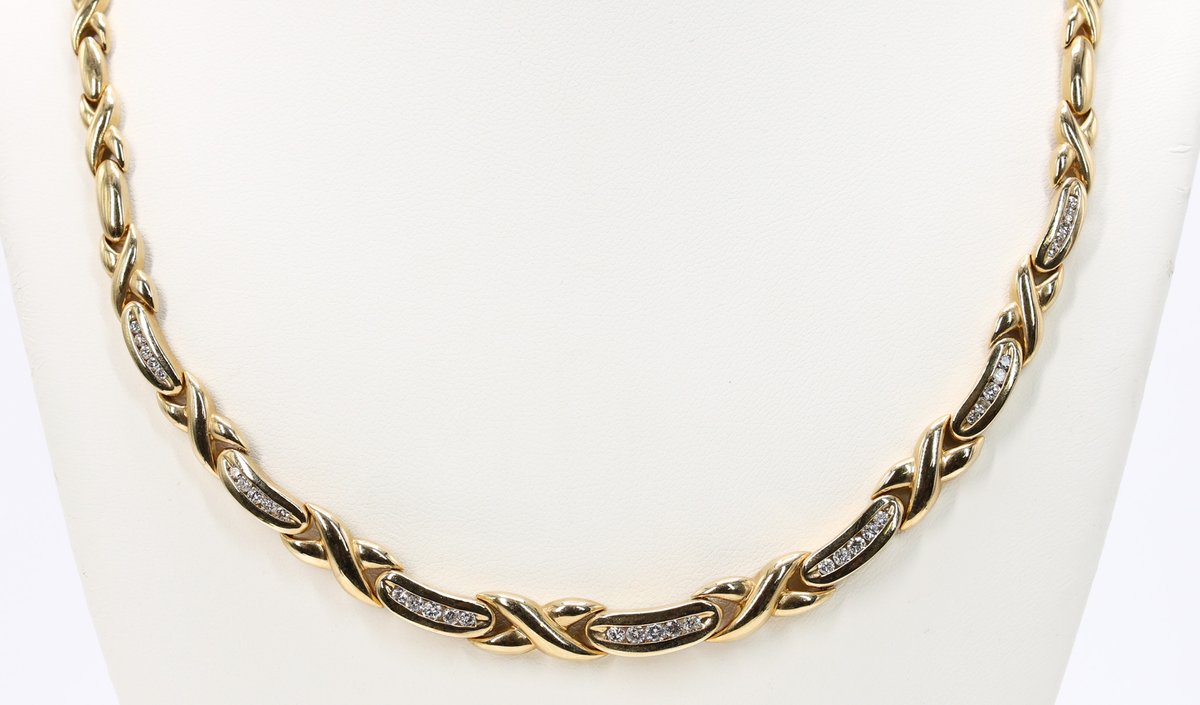 14k YG Diamond Necklace