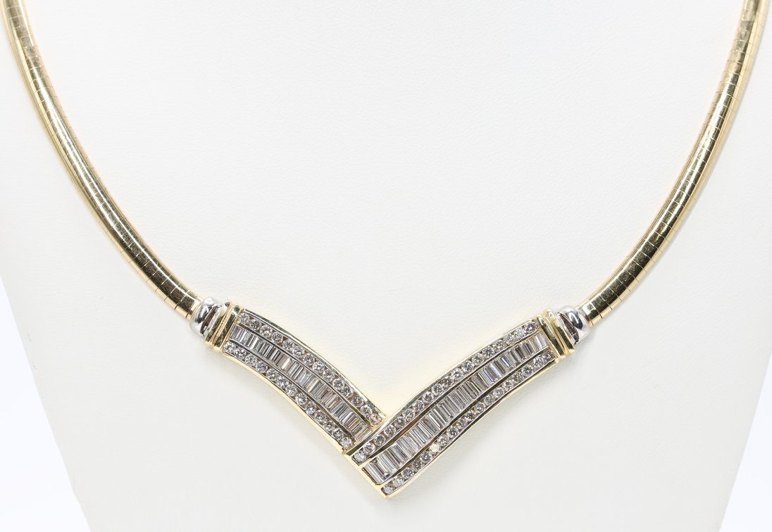 14k YG/WG Diamond Necklace