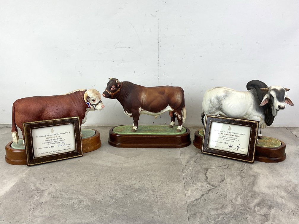 Royal Worcester Bull Figures