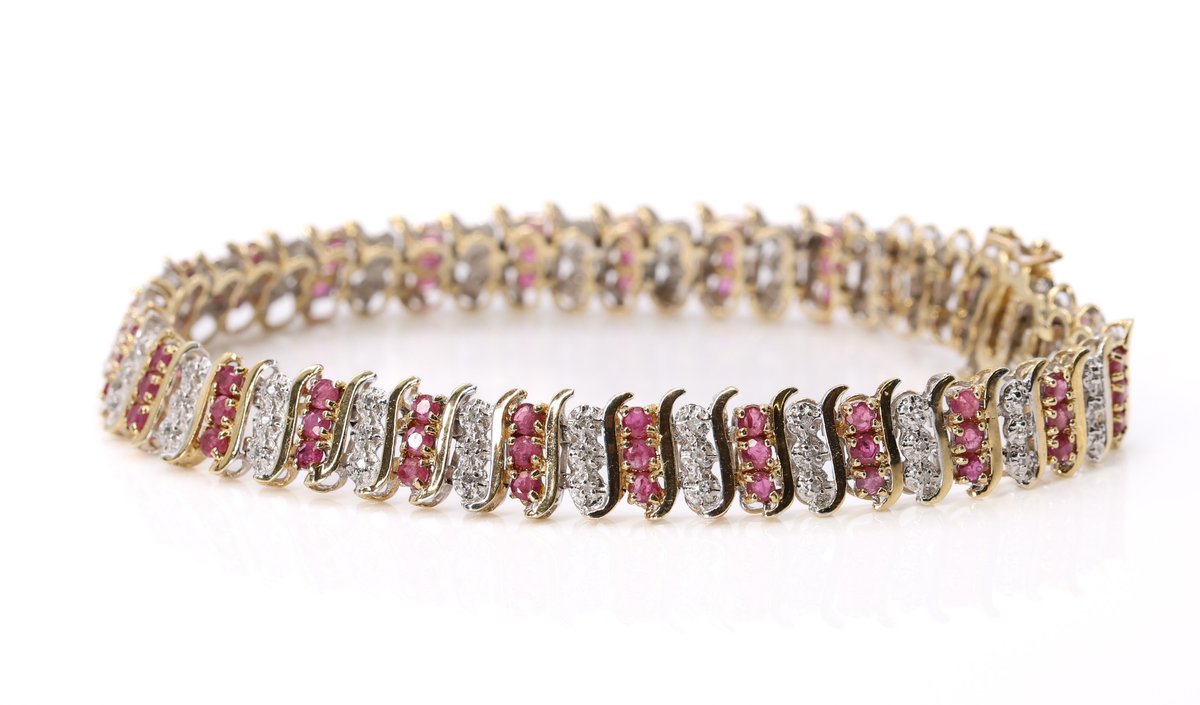 14k Ruby Diamond Bracelet