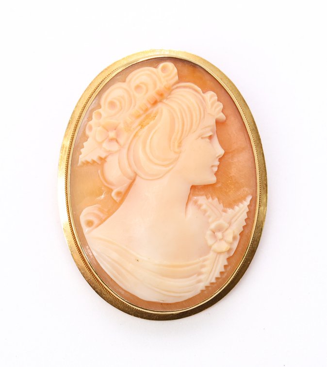 18k YG Cameo