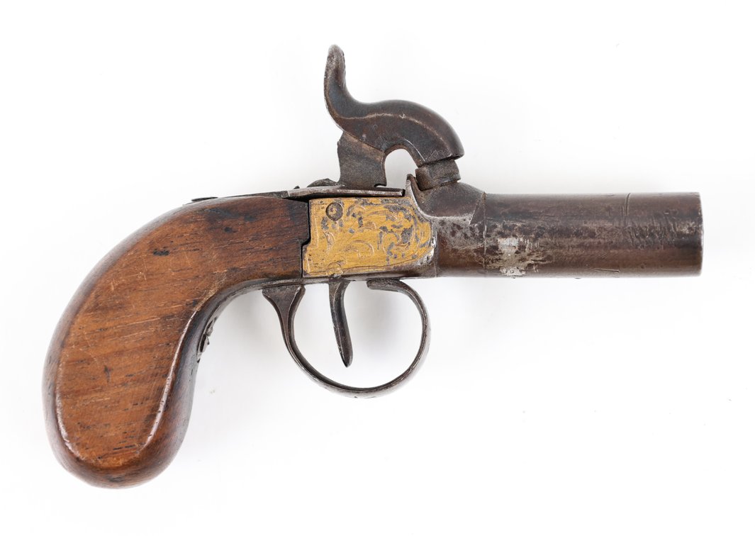 Antique Belgian Center Hammer Percussion Pistol