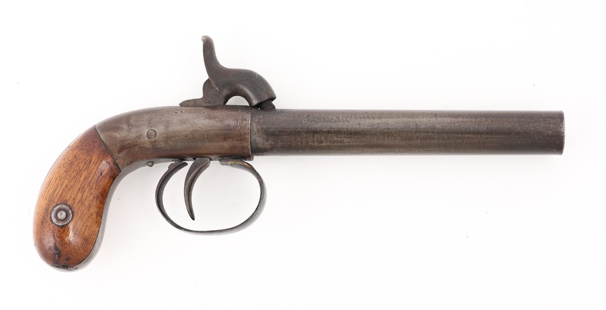 Antique Unknown Center Hammer Percussion Pistol