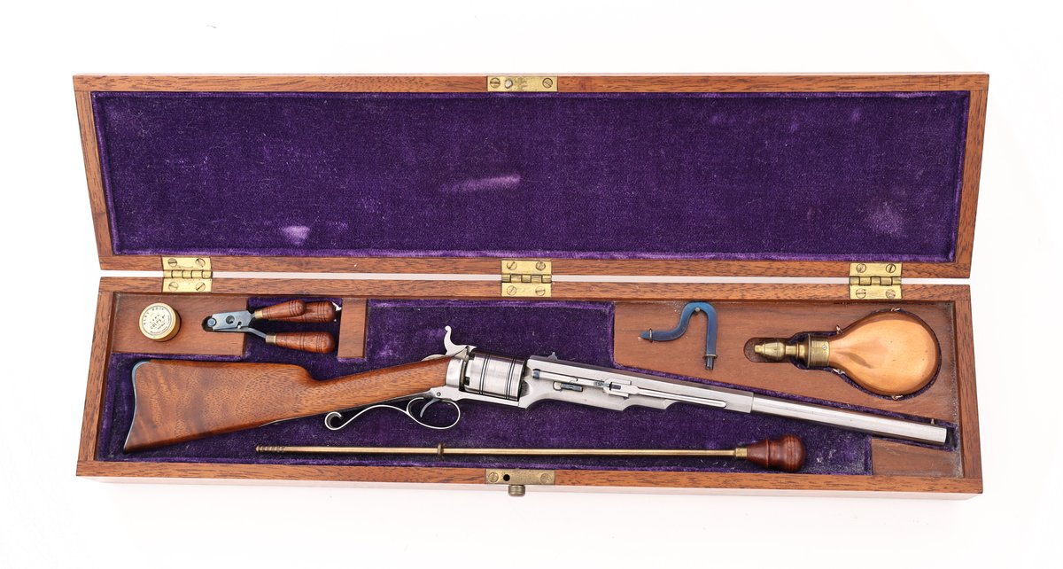 Cased Miniature Colt Revolving Rifle