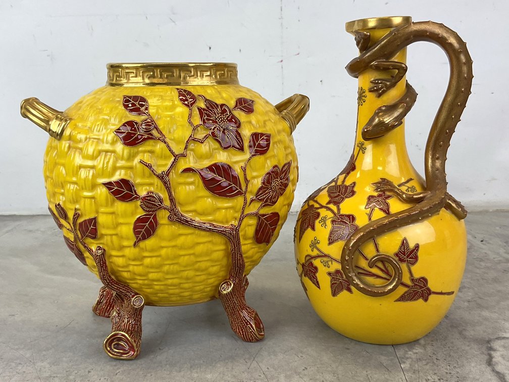 Royal Worcester Ewer & Footed Vase