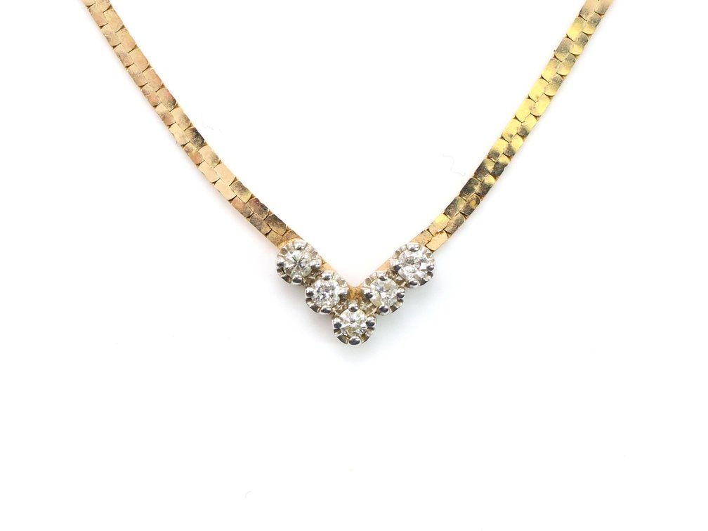 14k YG Diamond Necklace