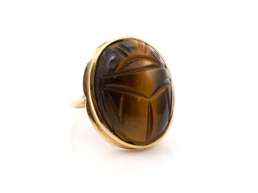 14k YG Tigers Eye Ring