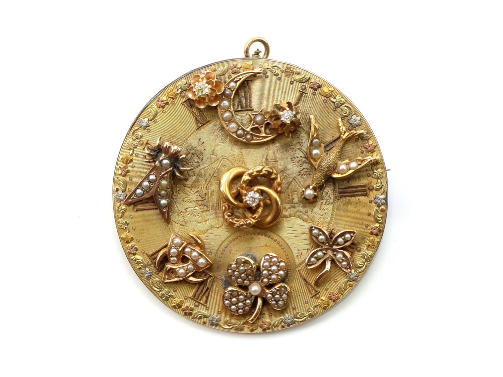 14k Medallion Pin/Pendant