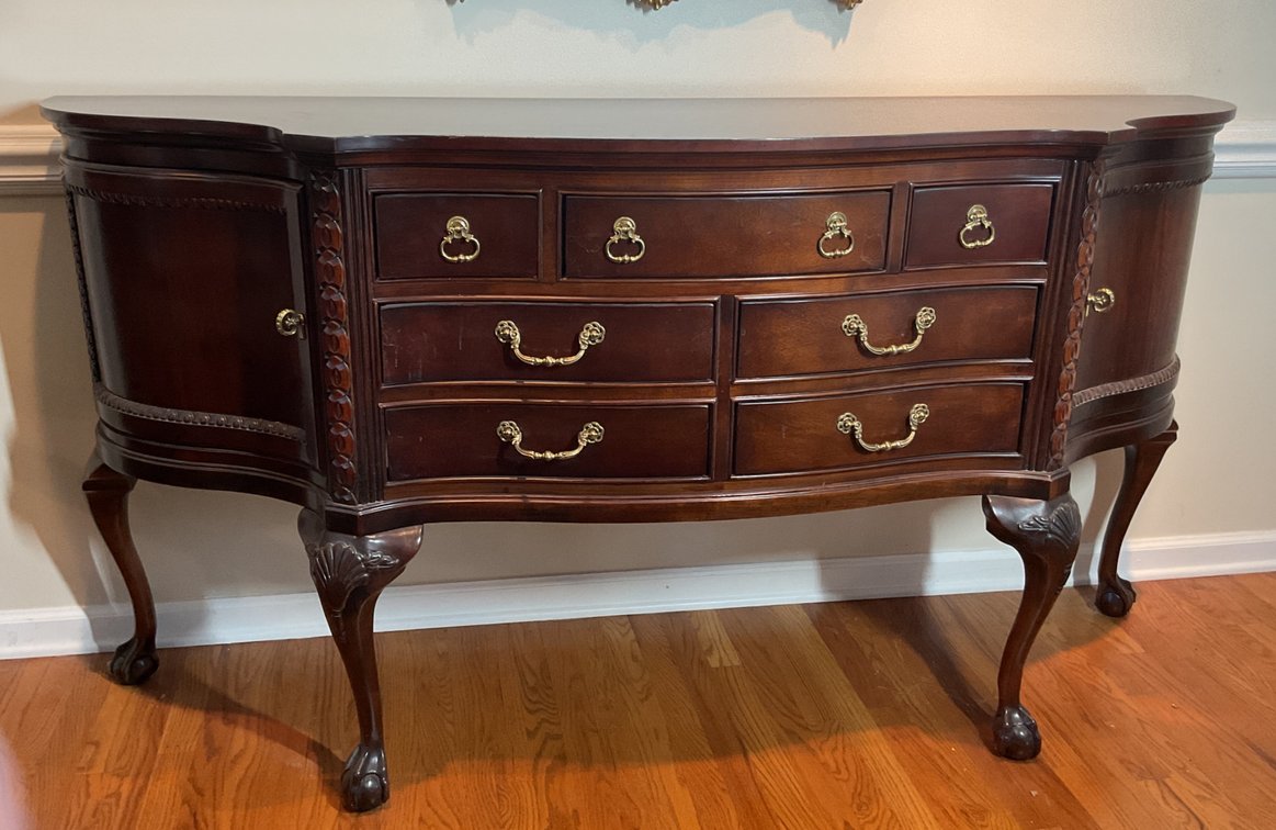 Century Mahogany Serpentine Front Buffet