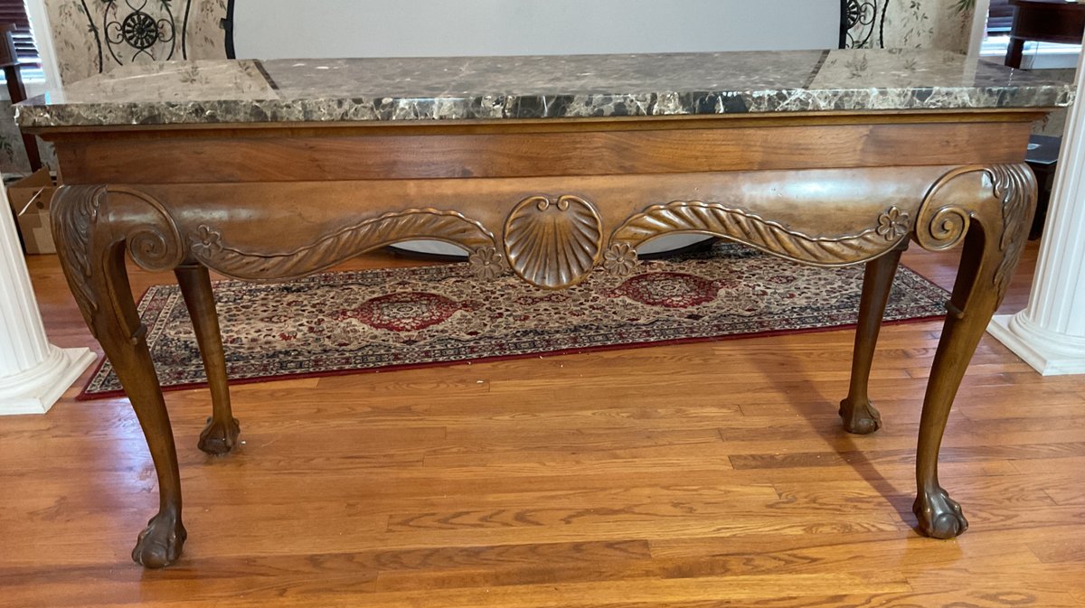 Marble Top Console Table