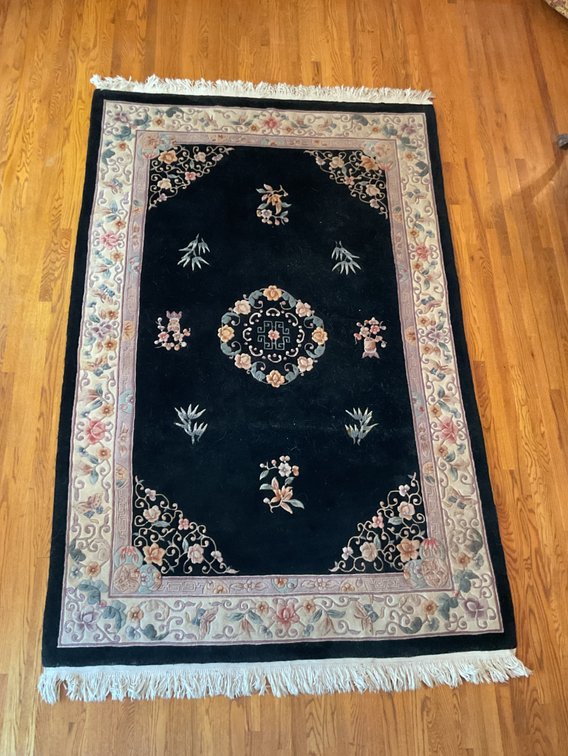 Chinese Art Deco Style Sculpted Area Rug