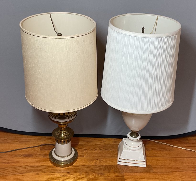Ceramic and Brass Table Lamps