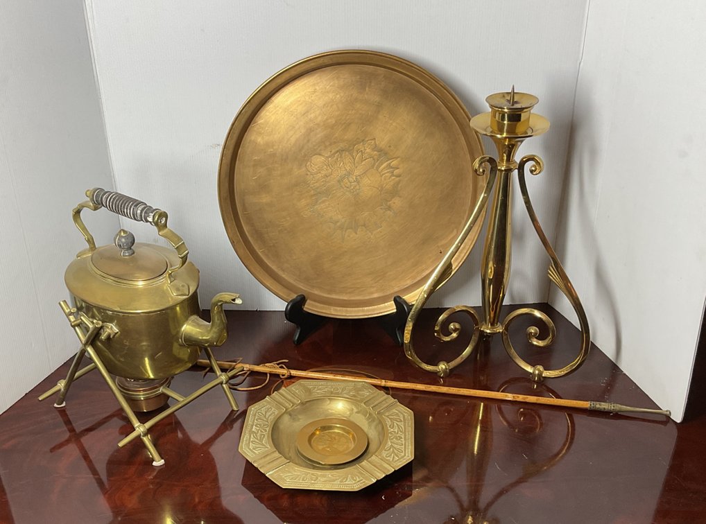 Vintage Brass Decorative Accessories Grouping