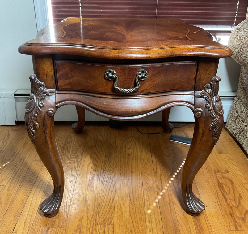 Thomasville Carved Wood Side Table