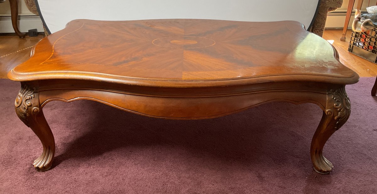 Thomasville Carved Wood Coffee Table