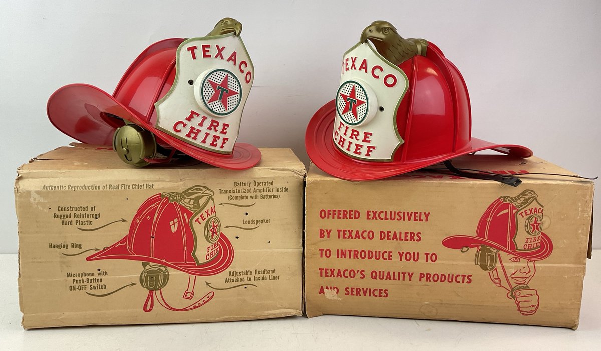 Texaco Fire Chief Toy Helmets