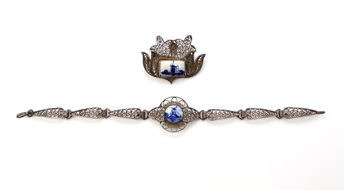 Sterling Silver Porcelain Jewelry