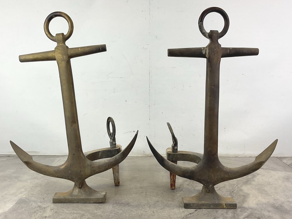 Ship Anchor Andirons