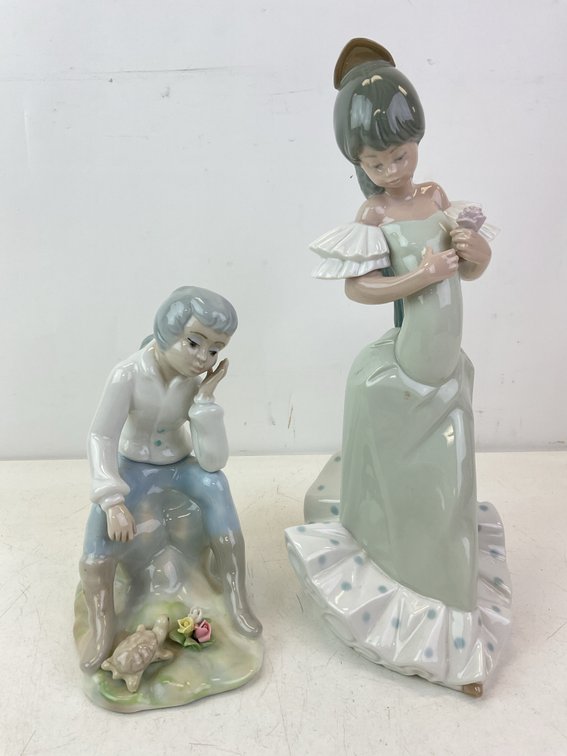 Lladro NAO and Tengra Porcelain Figurines