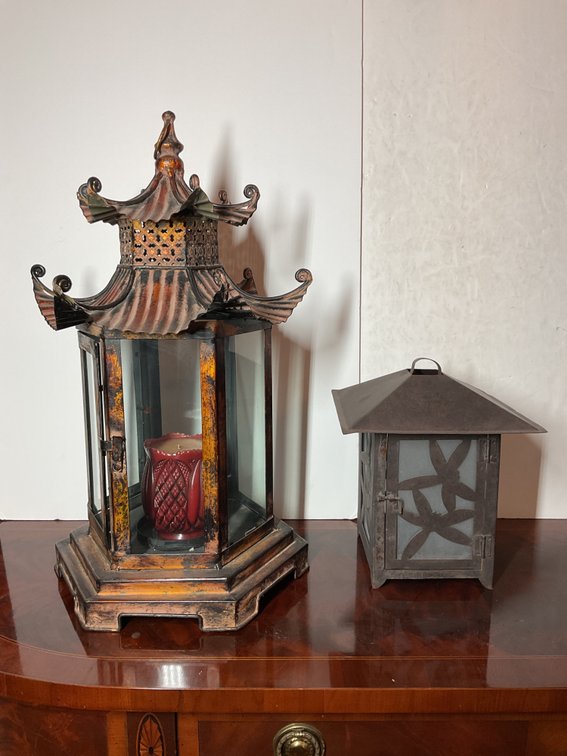 Decorative Pagoda Style Candle Lanterns