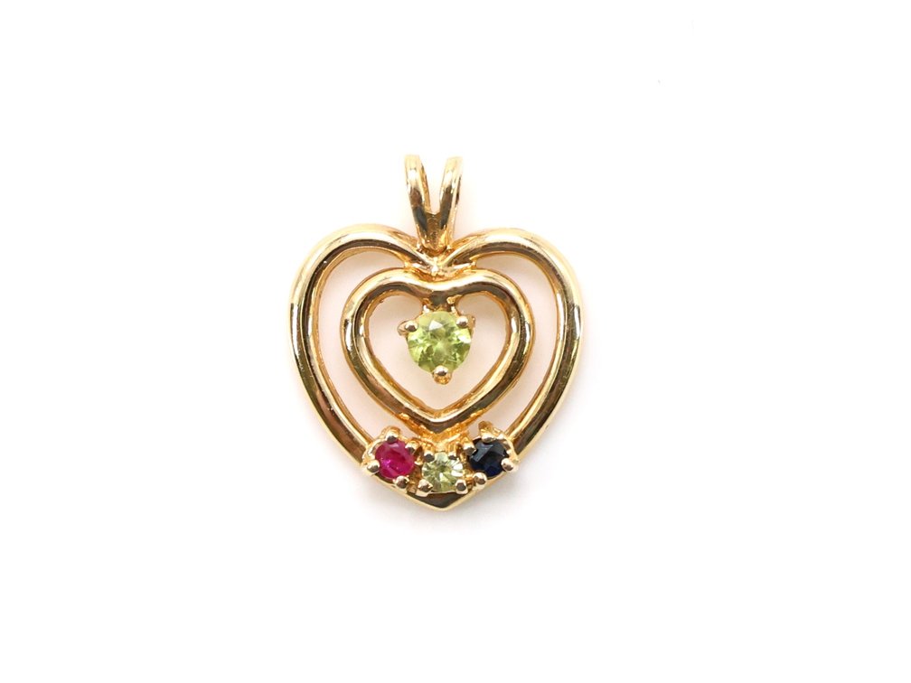 14k YG Gemstone Pendant