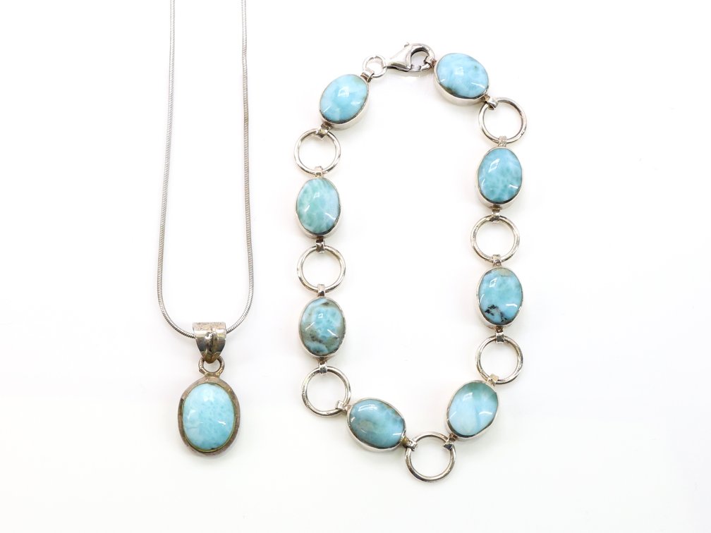 Sterling Silver Larimar Set
