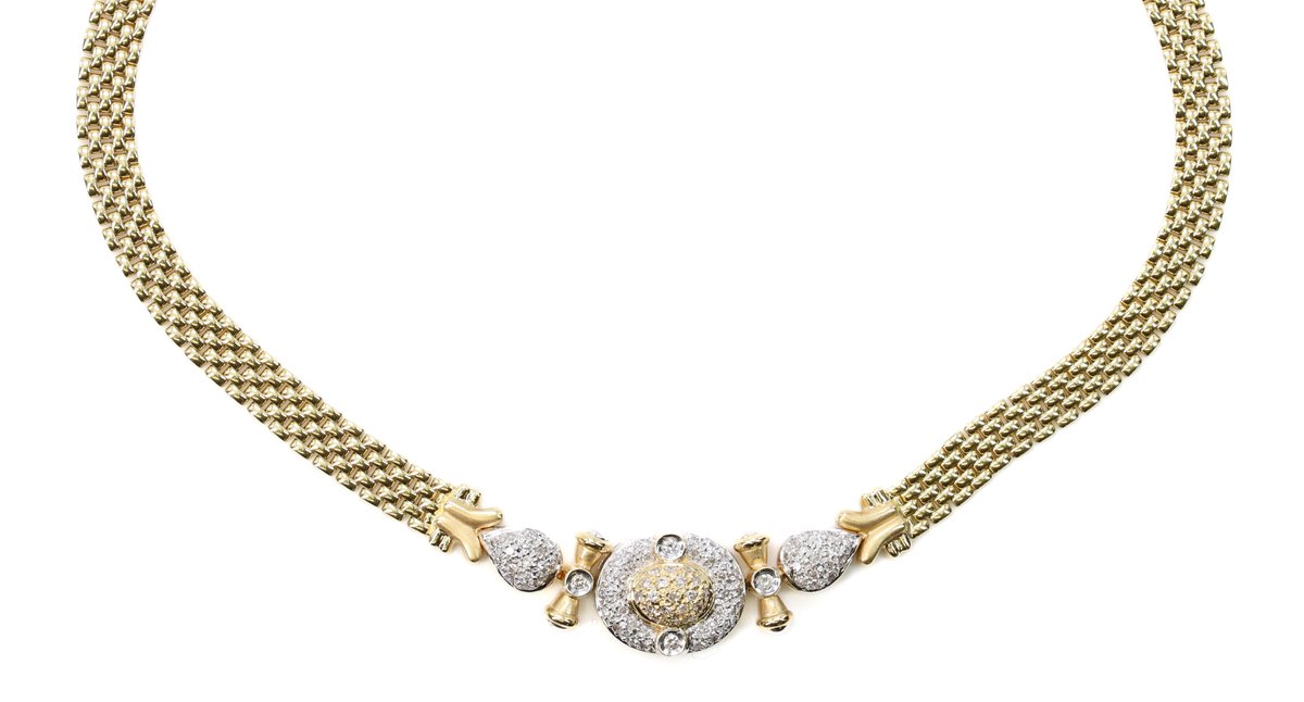 18k WG/YG Diamond Necklace