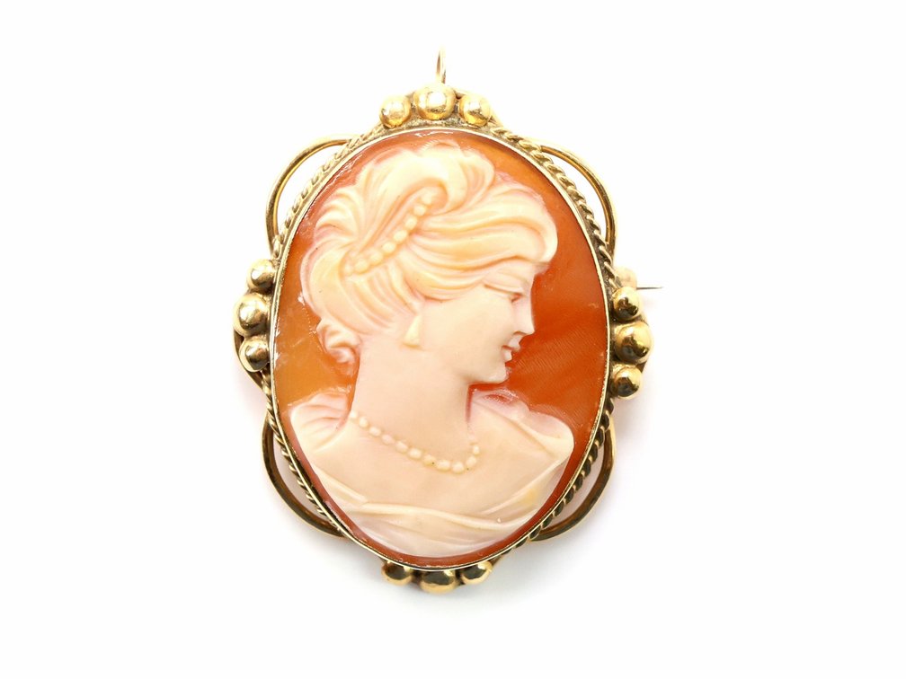 14k YG Cameo Pin/Pendant